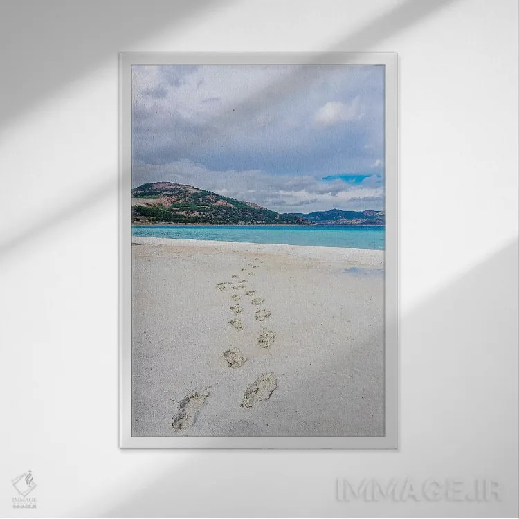 تابلو دکوراتیو Turkey VI,دریاچه سالدا، ترکیه VI اثر نجدت دوزن - نمای قابدار سفید