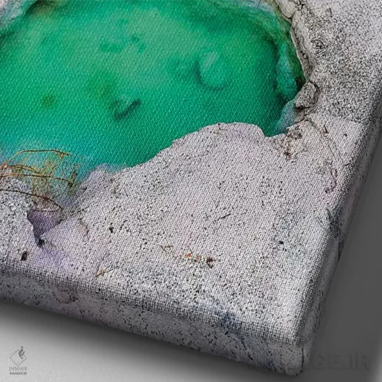 تابلو دکوراتیو Turkey I,دریاچه سالدا، ترکیه I اثر نجدت دوزن - نمای نزدیک بافت بوم