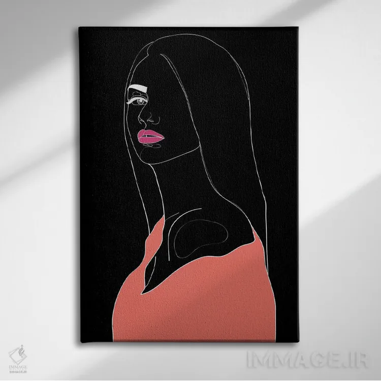 تابلو مینیمال توجیه کن اثر نتش - نمای روبهرو روی دیوار