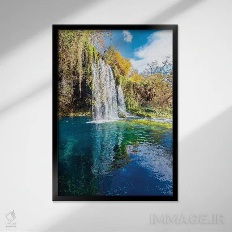 تابلو دکوراتیو Antalya,Turkey III,آبشار دودن، آنتالیا، ترکیه III اثر نجدت دوزن - نمای قابدار مشکی