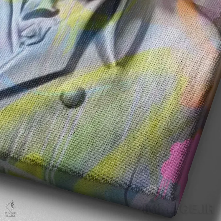 تابلو دکوراتیو فریتزه اثر نتش - نمای نزدیک بافت بوم