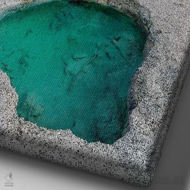 تابلو دکوراتیو Turkey IV,دریاچه سالدا، ترکیه IV اثر نجدت دوزن - نمای نزدیک بافت بوم