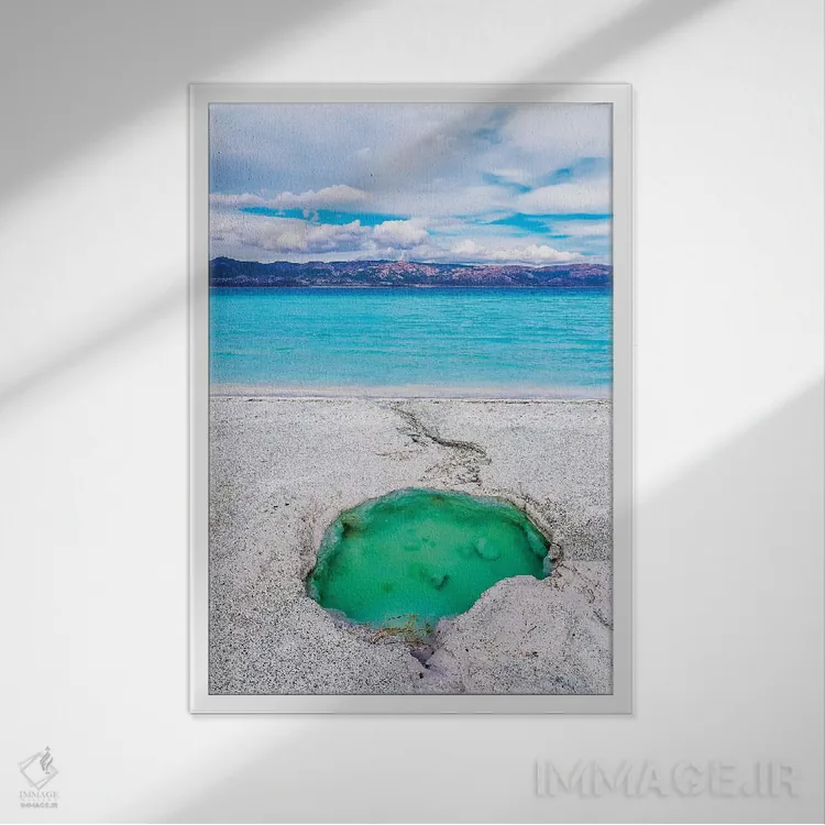 تابلو دکوراتیو Turkey I,دریاچه سالدا، ترکیه I اثر نجدت دوزن - نمای قابدار سفید