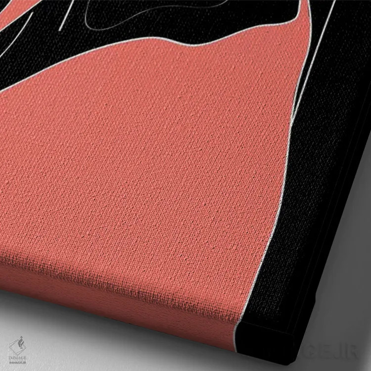 تابلو مینیمال توجیه کن اثر نتش - نمای نزدیک بافت بوم