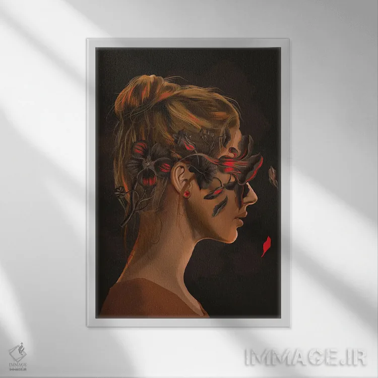 تابلو دکوراتیو نمسیس اثر نتش - نمای قابدار سفید