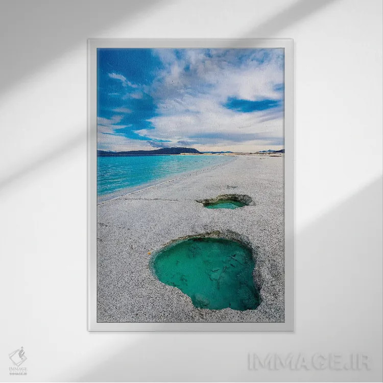 تابلو دکوراتیو Turkey IV,دریاچه سالدا، ترکیه IV اثر نجدت دوزن - نمای قابدار سفید