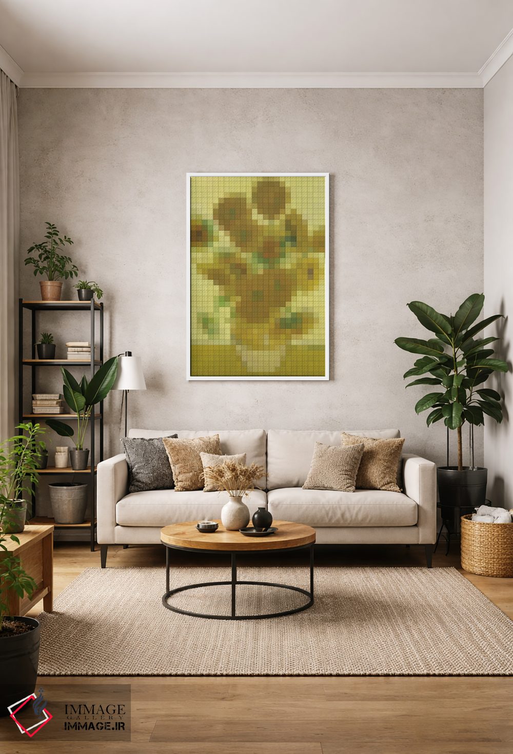 تابلو دکوراتیو گل های آفتابگردان اثر نتش - D1W