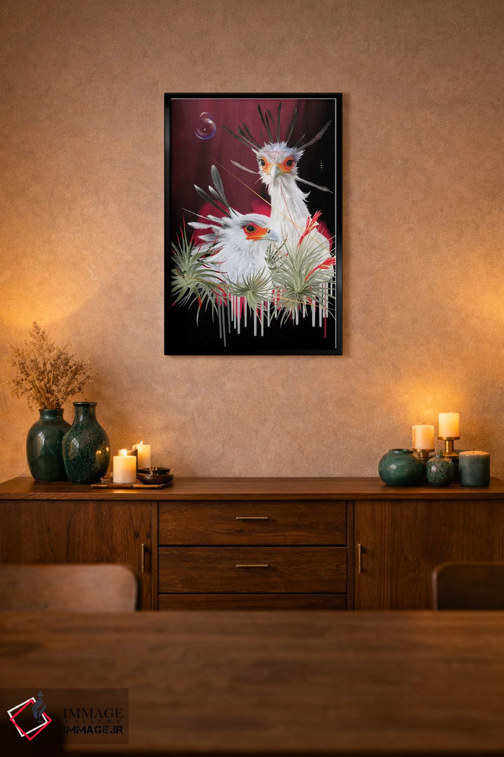 تابلو دکوراتیو پرندگان منشی اثر نتش - D2B