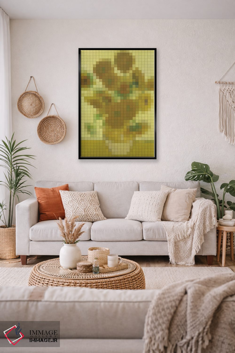 تابلو دکوراتیو گل های آفتابگردان اثر نتش - D2B