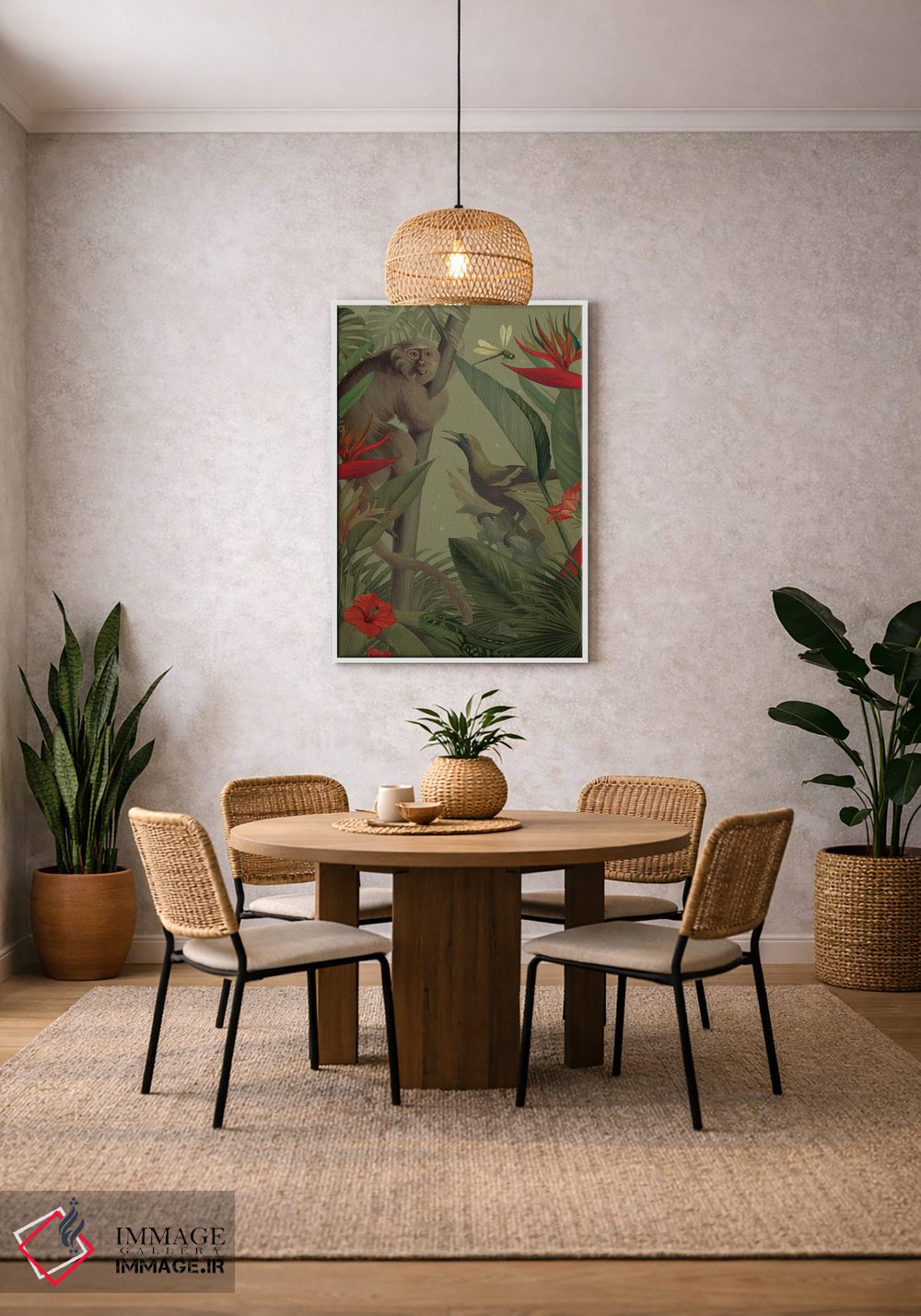 تابلو دکوراتیو به جنگل خوش آمدی اثر نتش - D2W