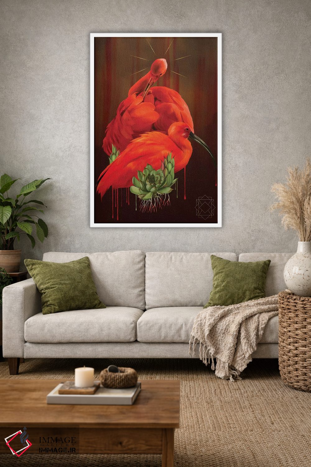 تابلو دکوراتیو ایبیس اثر نتش - D1W