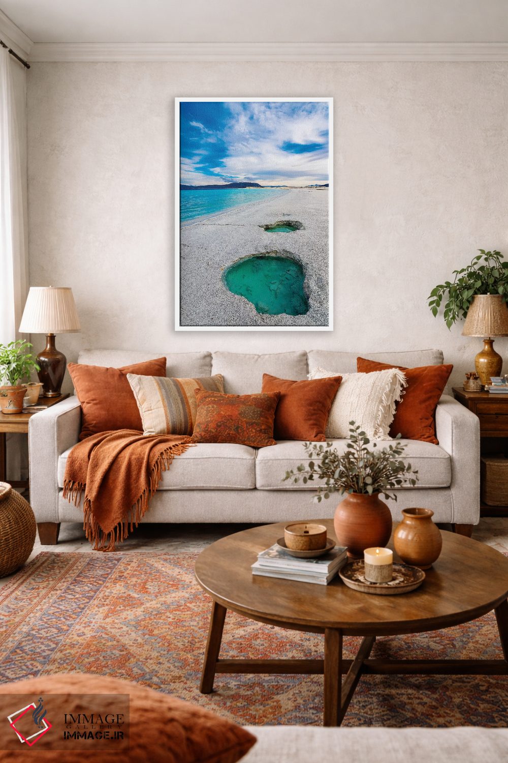 تابلو دکوراتیو Turkey IV,دریاچه سالدا، ترکیه IV اثر نجدت دوزن - D1W