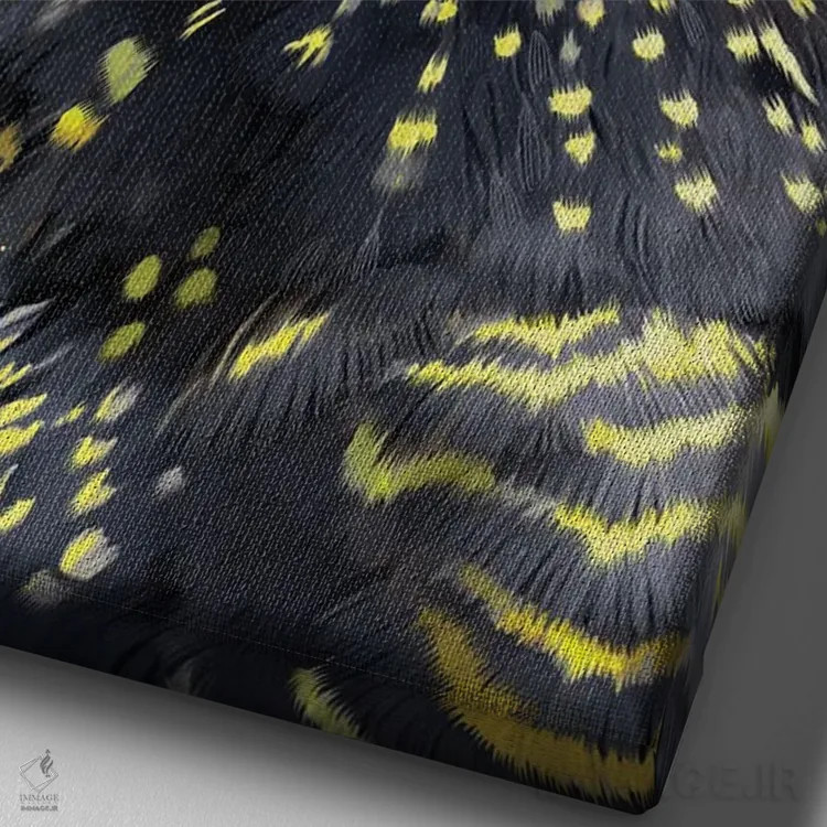 تابلو دکوراتیو طوطی کاکاتو اثر نتش - نمای نزدیک بافت بوم