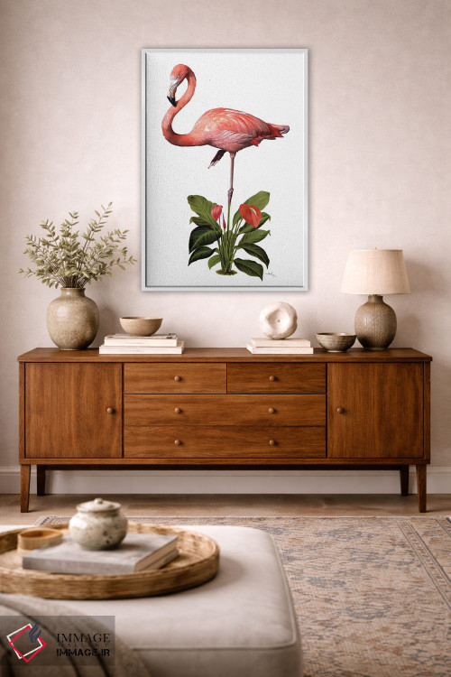 تابلو دکوراتیو دوشیزه فلامینگو اثر نتش - D4W
