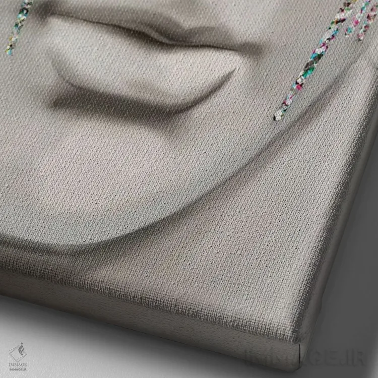 تابلو دکوراتیو آفرودیت اثر نتش - نمای نزدیک بافت بوم