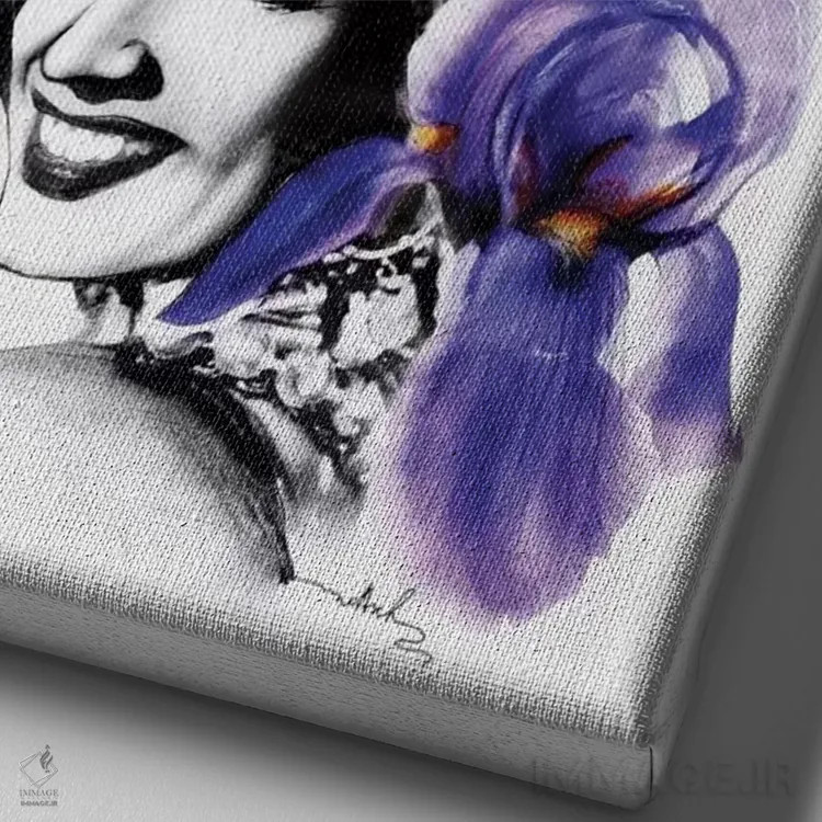 تابلو دکوراتیو چیکا چیکا بوم چیک اثر نتش - نمای نزدیک بافت بوم