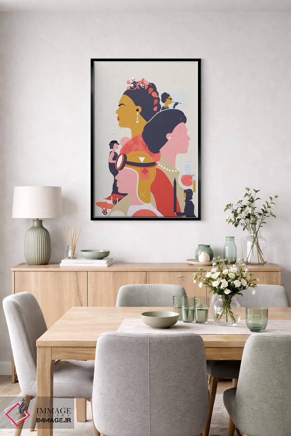 تابلو دکوراتیو فوق العاده زنانه اثر نتش - D6B