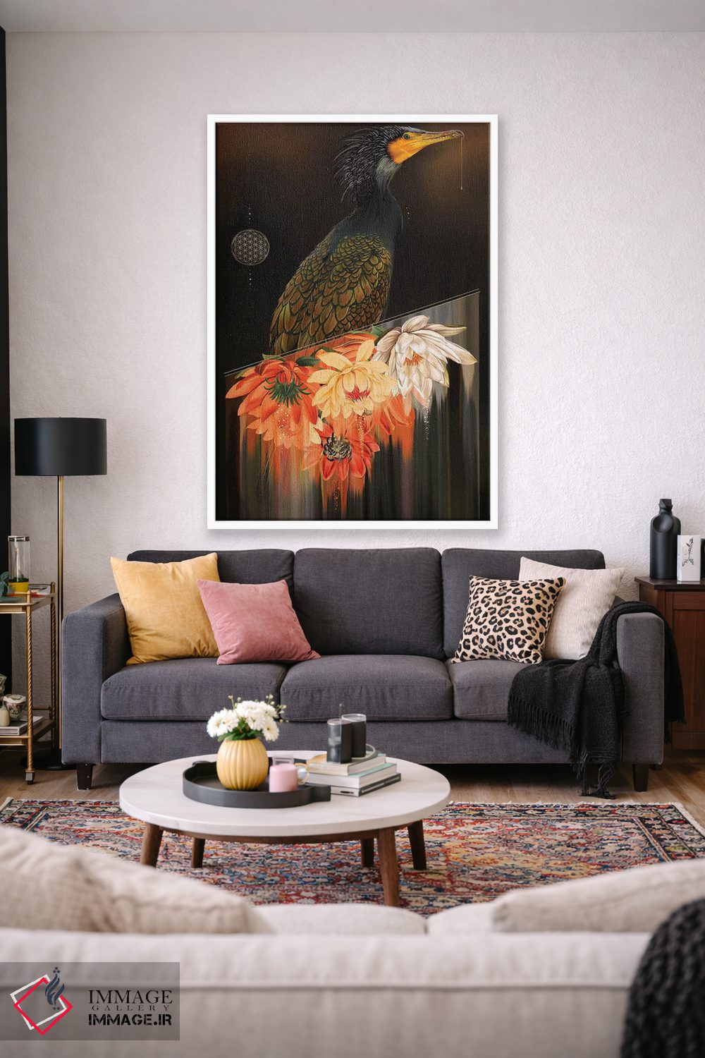 تابلو دکوراتیو قرقی یا مرغ ماهی خوار اثر نتش - D1W