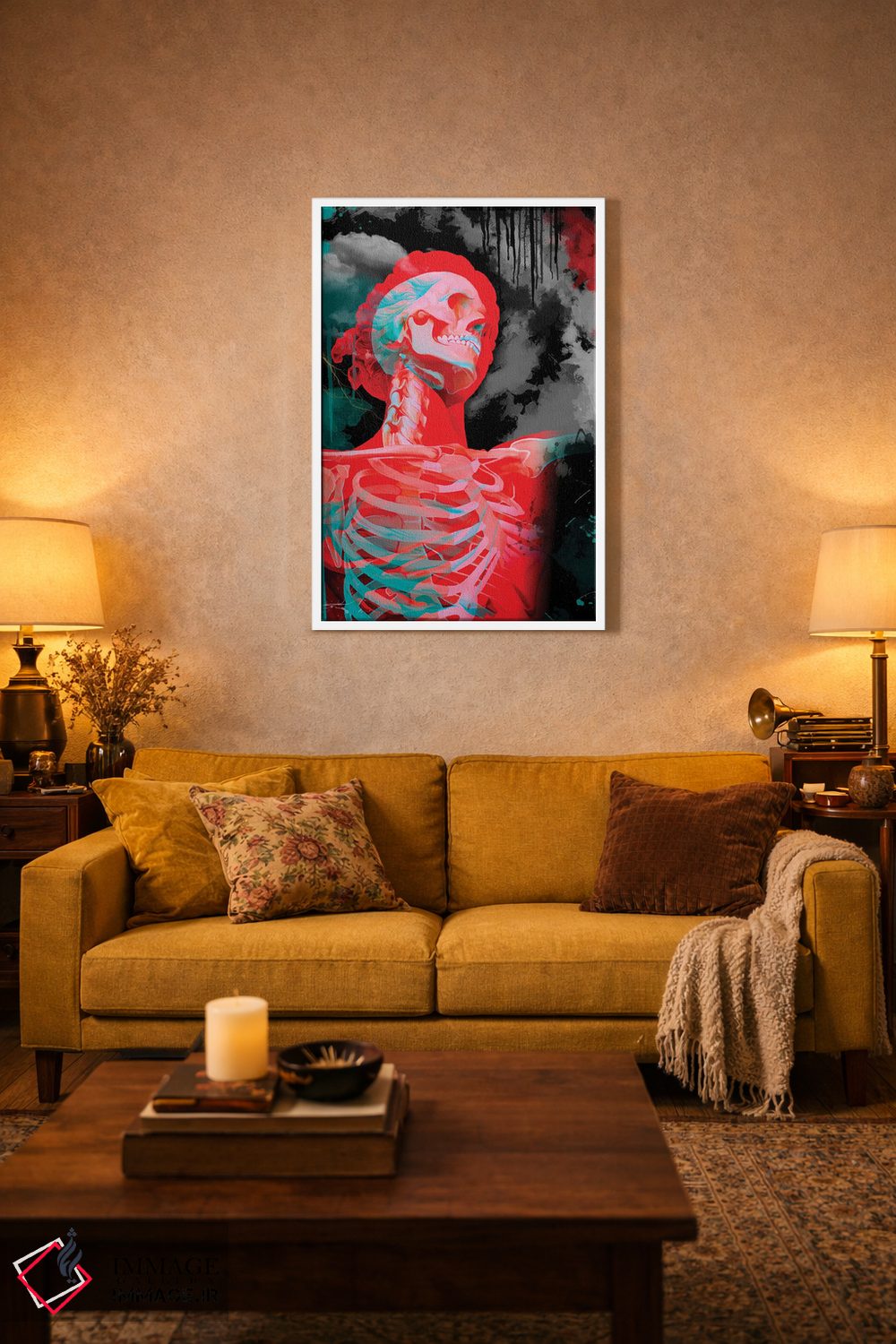 تابلو دکوراتیو Double Exposure,مجسمه، نوردهی مضاعف اثر نتش - D2W