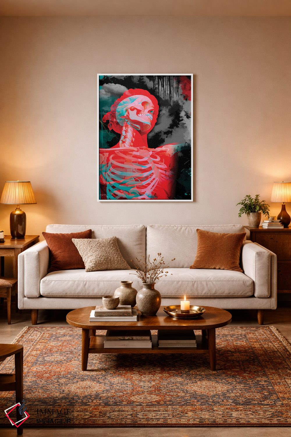 تابلو دکوراتیو Double Exposure,مجسمه، نوردهی مضاعف اثر نتش - D3W