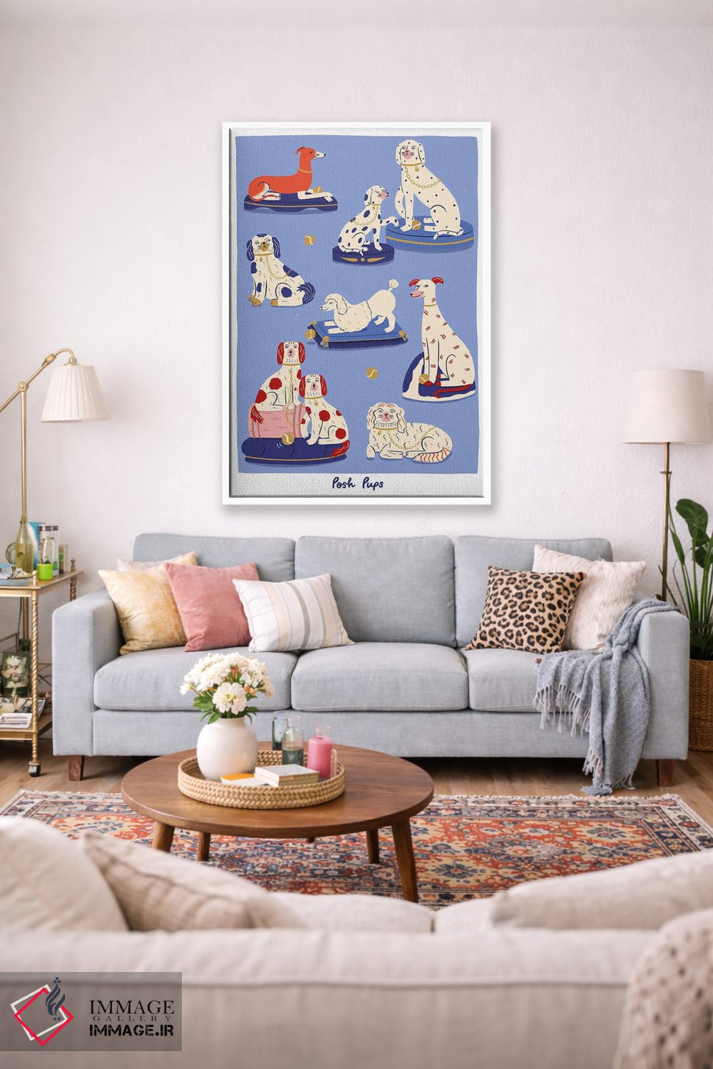 تابلو دکوراتیو توله سگ های اعیانی اثر نت الیس - D1W