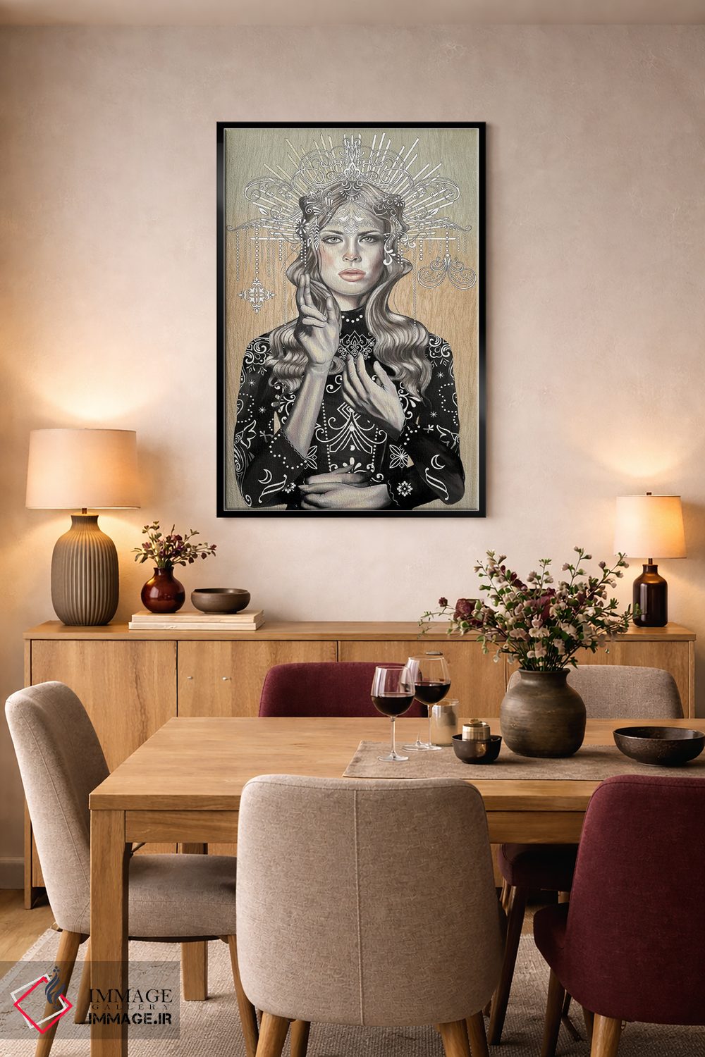 تابلو دکوراتیو نتش اثر نتش - D6B