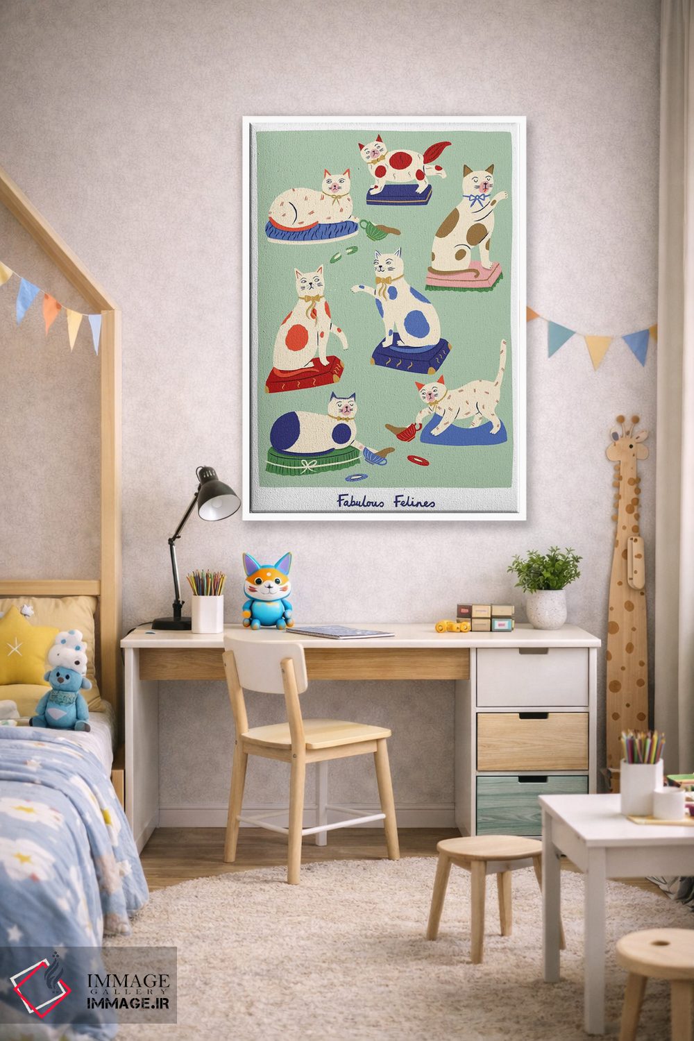تابلو دکوراتیو گربه های شگفت انگیز اثر نت الیس - D1W