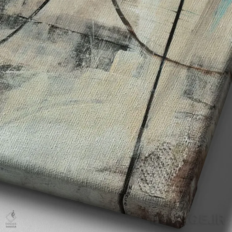 تابلو مینیمال پافشاری II اثر نانسی نگو - نمای نزدیک بافت بوم