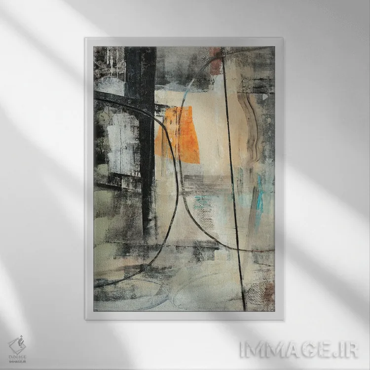 تابلو مینیمال پافشاری II اثر نانسی نگو - نمای قابدار سفید