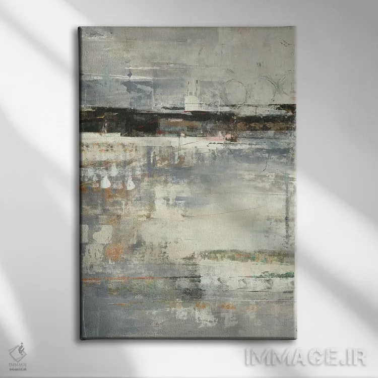 تابلو انتزاعی بینش اثر نانسی نگو - نمای روبهرو روی دیوار