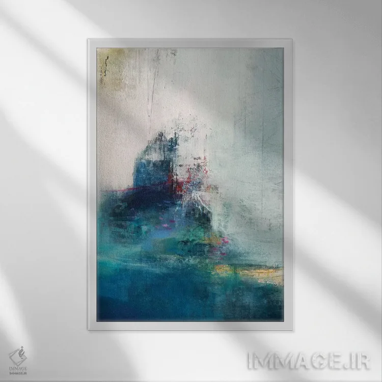 تابلو انتزاعی دلتنگی II اثر نانسی نگو - نمای قابدار سفید