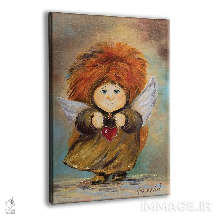 تابلو دکوراتیو فرشته نگهبان قلب مهربان اثر ناتالیا گرینچنکو - نمای پرسپکتیو محصول