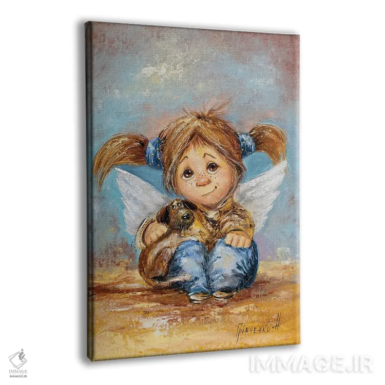 تابلو دکوراتیو فرشته نگهبان وفاداری بی پایان اثر ناتالیا گرینچنکو - نمای پرسپکتیو محصول