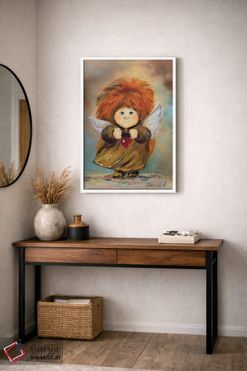 تابلو دکوراتیو فرشته نگهبان قلب مهربان اثر ناتالیا گرینچنکو - D2W