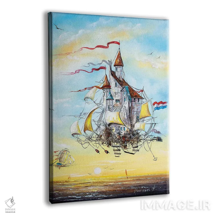 تابلو دکوراتیو هلندی های پرنده اثر ناتالیا گرینچنکو - نمای پرسپکتیو محصول