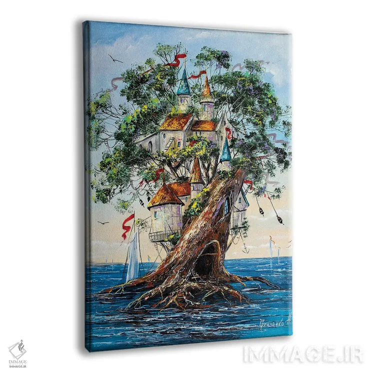 تابلو دکوراتیو درخت زندگی اثر ناتالیا گرینچنکو - نمای پرسپکتیو محصول