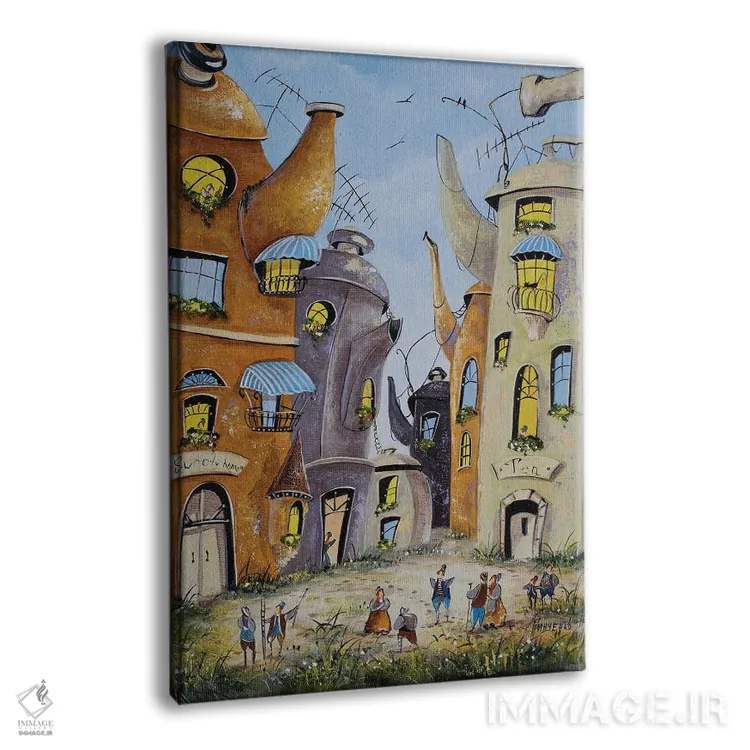 تابلو دکوراتیو تابستان در شهر چای اثر ناتالیا گرینچنکو - نمای پرسپکتیو محصول