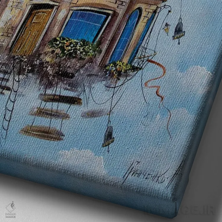 تابلو دکوراتیو ماجراجویی جذاب اثر ناتالیا گرینچنکو - نمای نزدیک بافت بوم