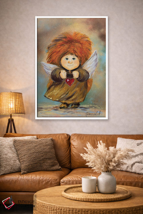 تابلو دکوراتیو فرشته نگهبان قلب مهربان اثر ناتالیا گرینچنکو - D3W