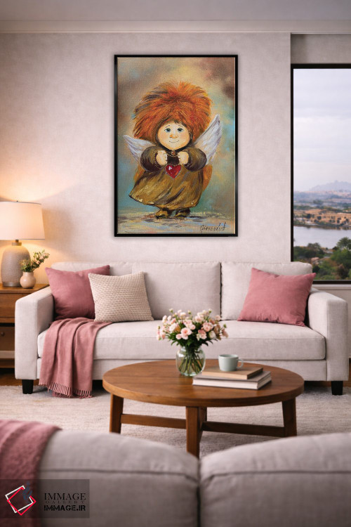 تابلو دکوراتیو فرشته نگهبان قلب مهربان اثر ناتالیا گرینچنکو - D5B