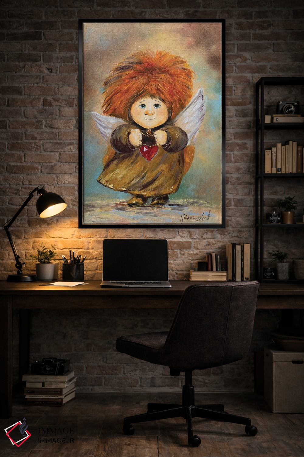 تابلو دکوراتیو فرشته نگهبان قلب مهربان اثر ناتالیا گرینچنکو - D6B