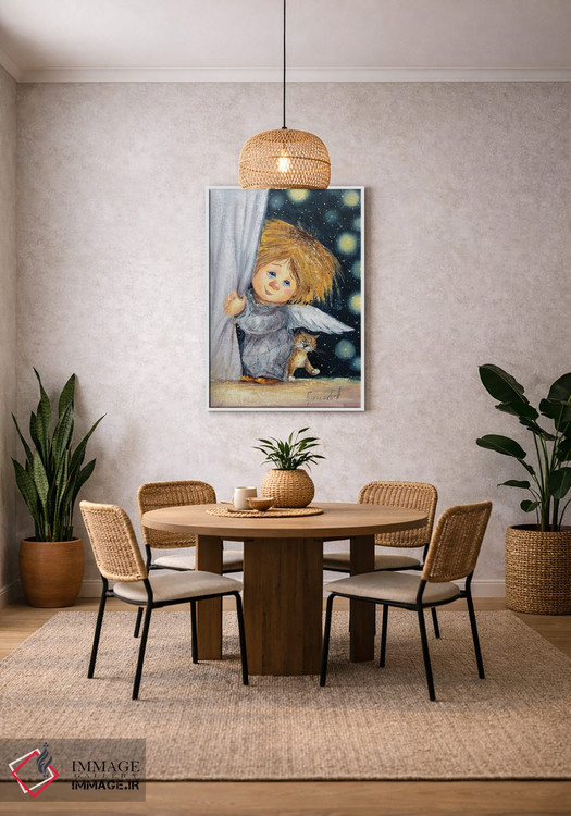 تابلو دکوراتیو فرشته نگهبان خواب های شیرین اثر ناتالیا گرینچنکو - D3W