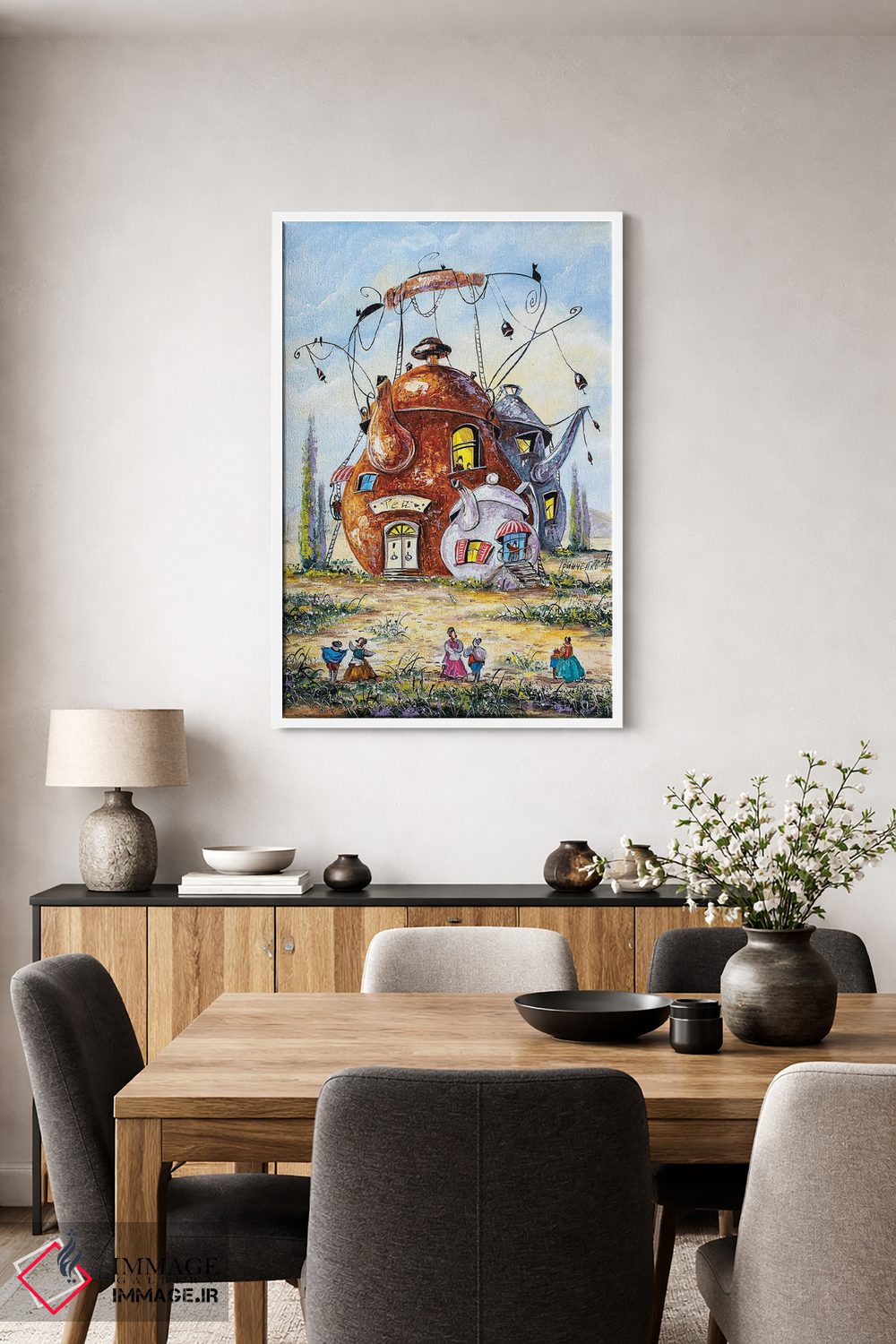 تابلو دکوراتیو داستان های شهر چای اثر ناتالیا گرینچنکو - D4W
