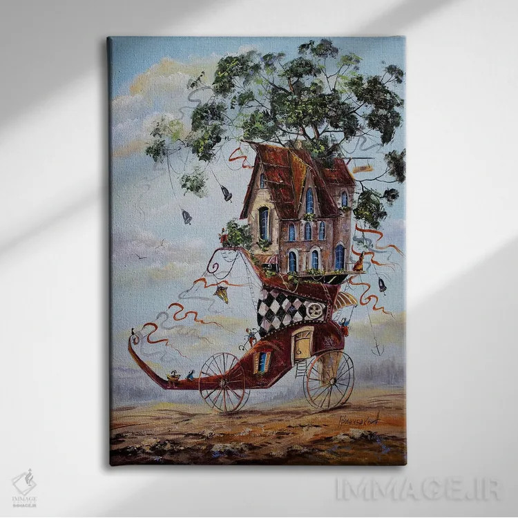 تابلو دکوراتیو کفش های جالب اثر ناتالیا گرینچنکو - نمای روبهرو روی دیوار