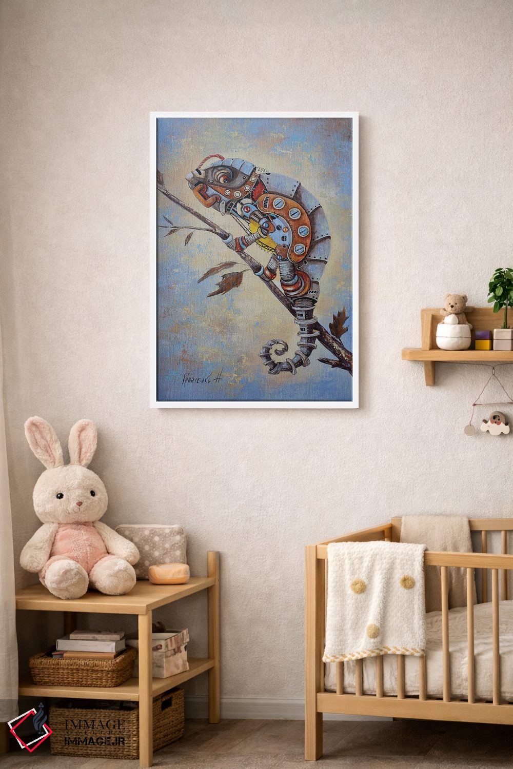 تابلو دکوراتیو آفتاب پرست استیم پانک اثر ناتالیا گرینچنکو - D3W