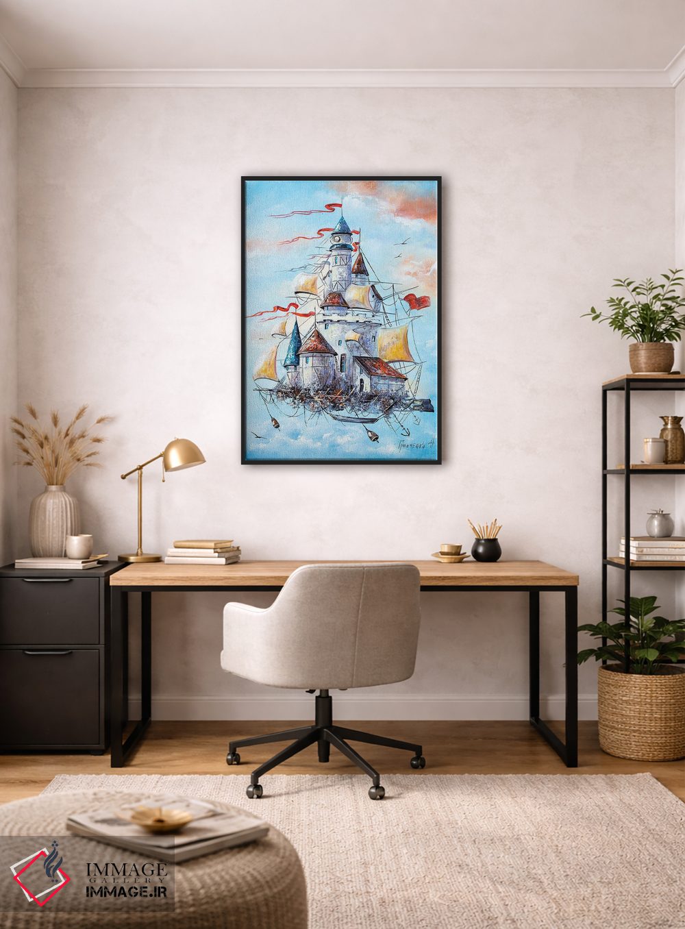 تابلو دکوراتیو قلعه پرنده اثر ناتالیا گرینچنکو - D4B