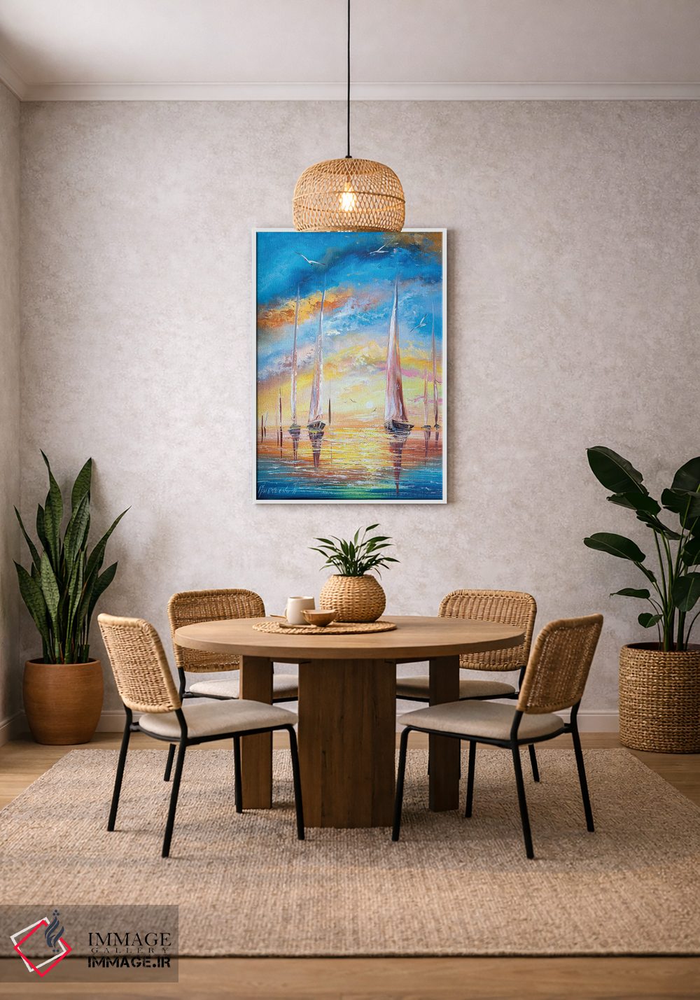 تابلو دکوراتیو قایق های تفریحی در تعطیلات اثر ناتالیا گرینچنکو - D2W