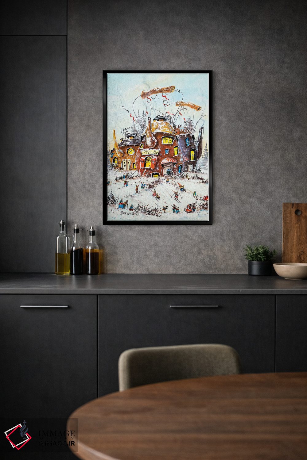 تابلو دکوراتیو فعالیت های زمستانی در دنیای چای اثر ناتالیا گرینچنکو - D2B