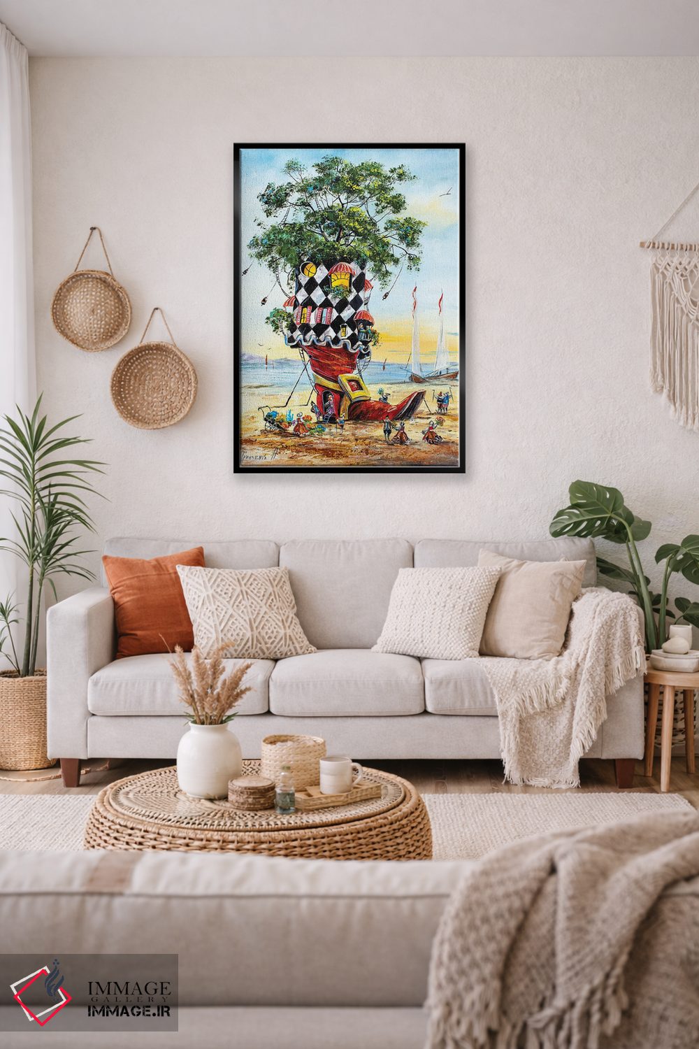 تابلو دکوراتیو دیدار دختر گل فروش اثر ناتالیا گرینچنکو - D3B