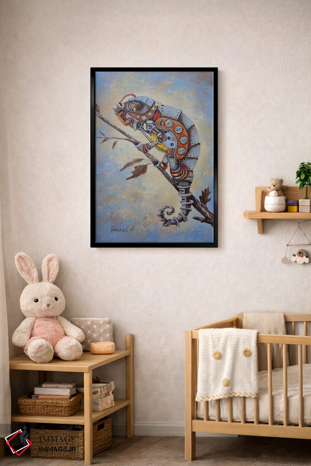 تابلو دکوراتیو آفتاب پرست استیم پانک اثر ناتالیا گرینچنکو - D4B